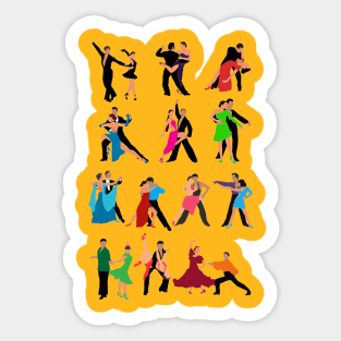 Dancing Couples Sticker